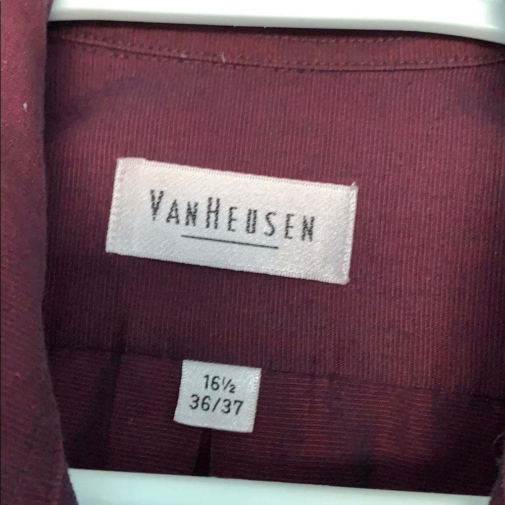 Van Heusen Marroon Dress shirt 16 1/2 36-37